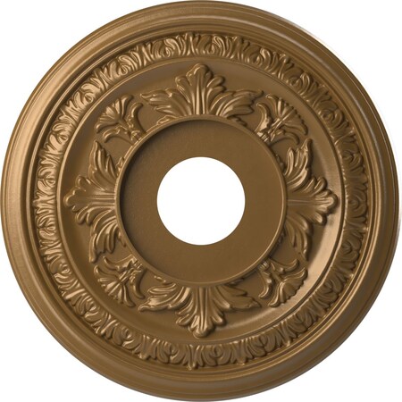 Ekena Millwork Baltimore PVC Ceiling Medallion (Canopies up to 6 1/2"), 16"OD x 3 1/2"ID x 1"P, Metallic Gold Rush CMP16BACGH